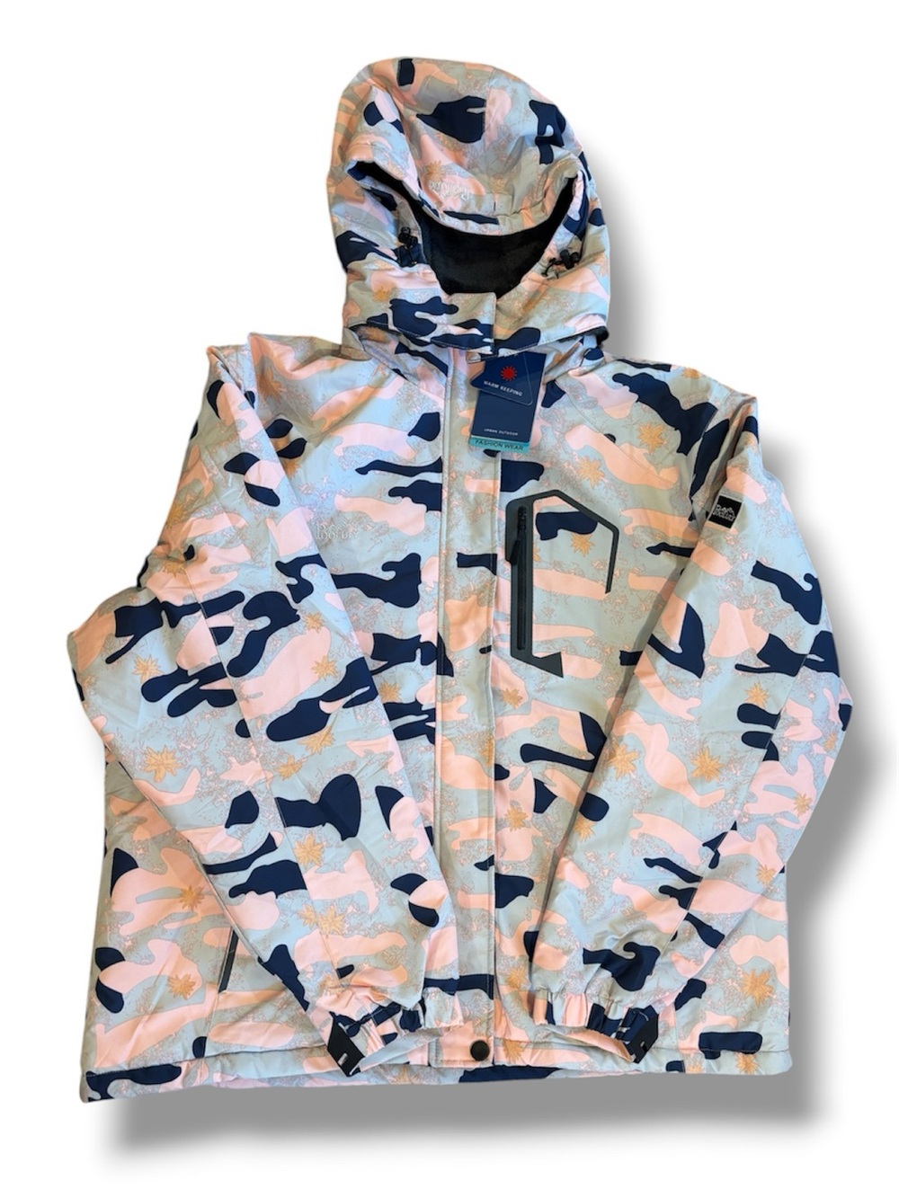 NWT Pooluly Pink Camo Waterproof Ski Jacket Women’s XXL